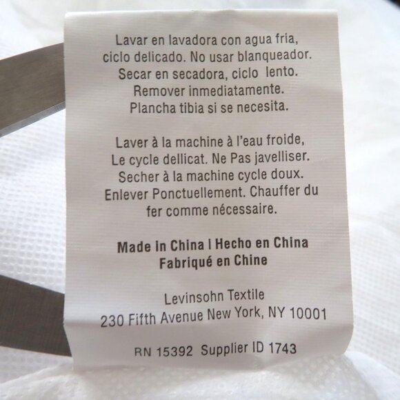 Vintage 90s Y2K White Twin Bed Skirt Eyelet Embroidery Scalloped Hem 14" Drop - Picture 8 of 8